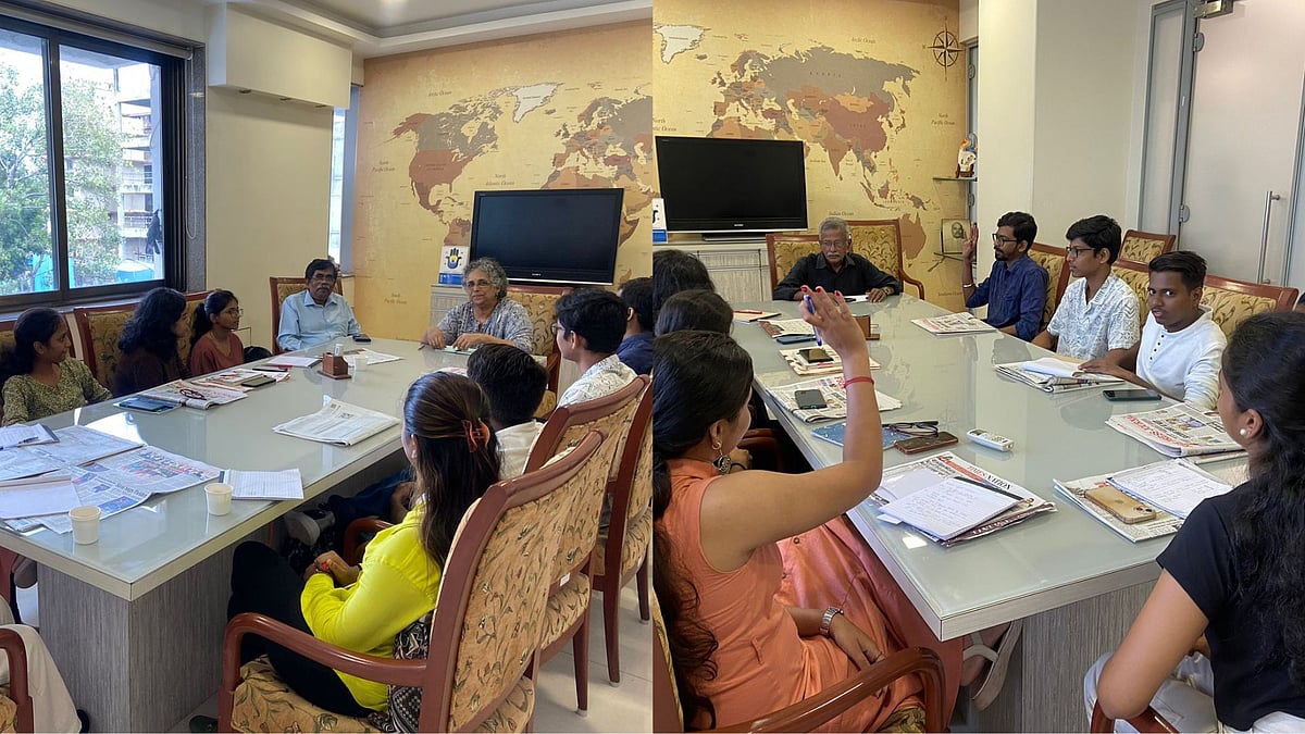 Session on Typical copy errors and how to avoid them by Vidya Heble Senior Sub.  Desk. (Left) and 
Sports Writing by Joe Head Sports 